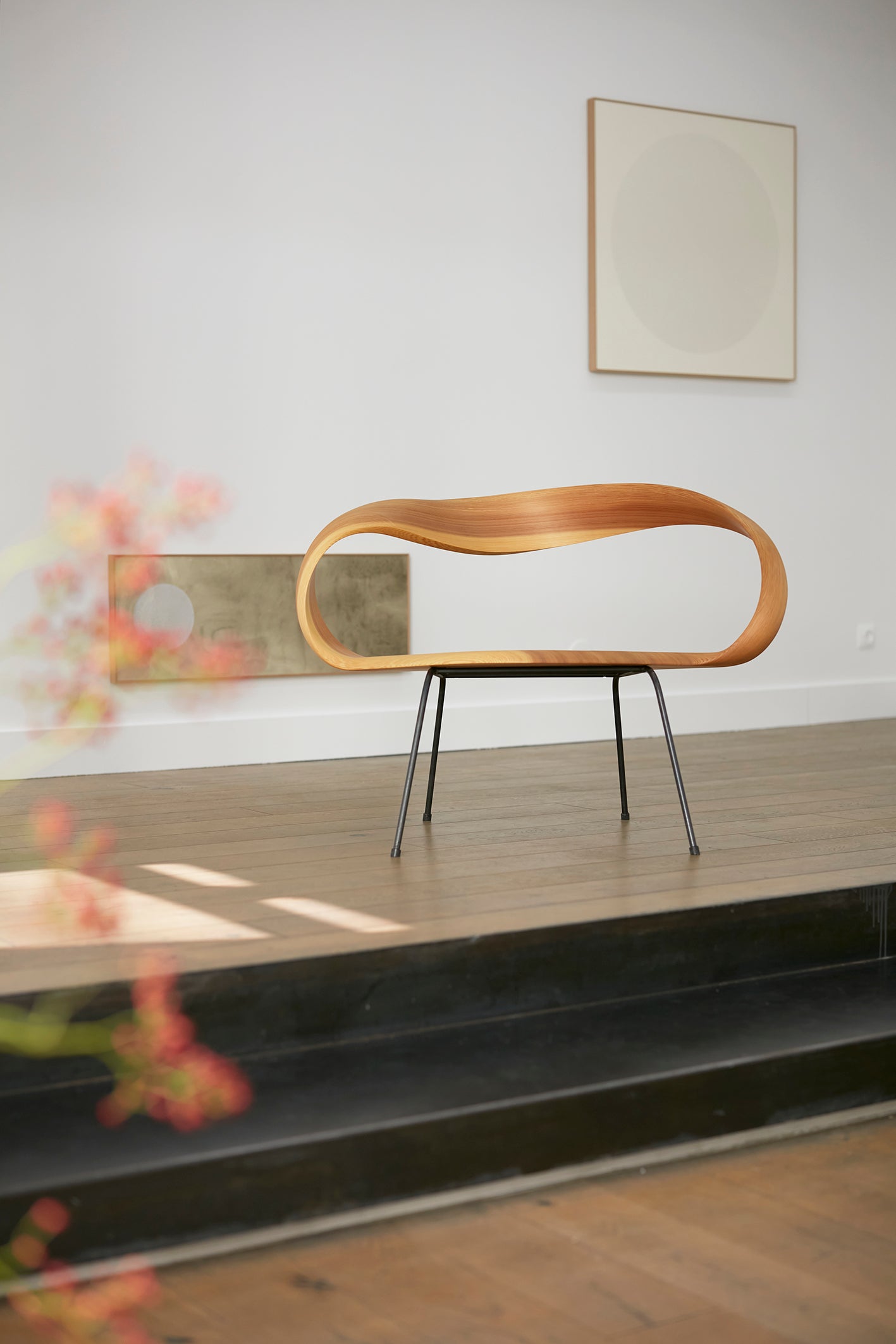 Exhibition view featuring works by Kenta Hirai and Ko Kado 