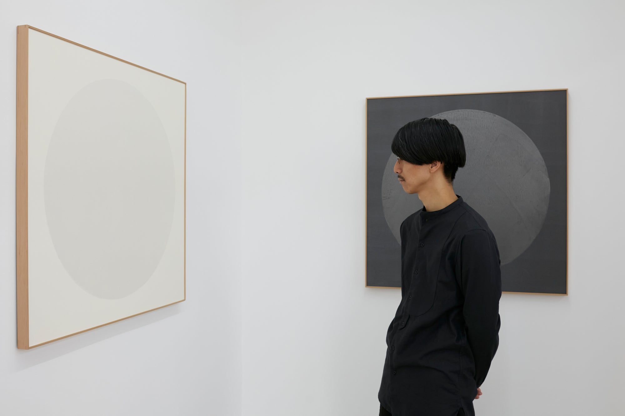Exhibition view featuring works by Ko Kado
