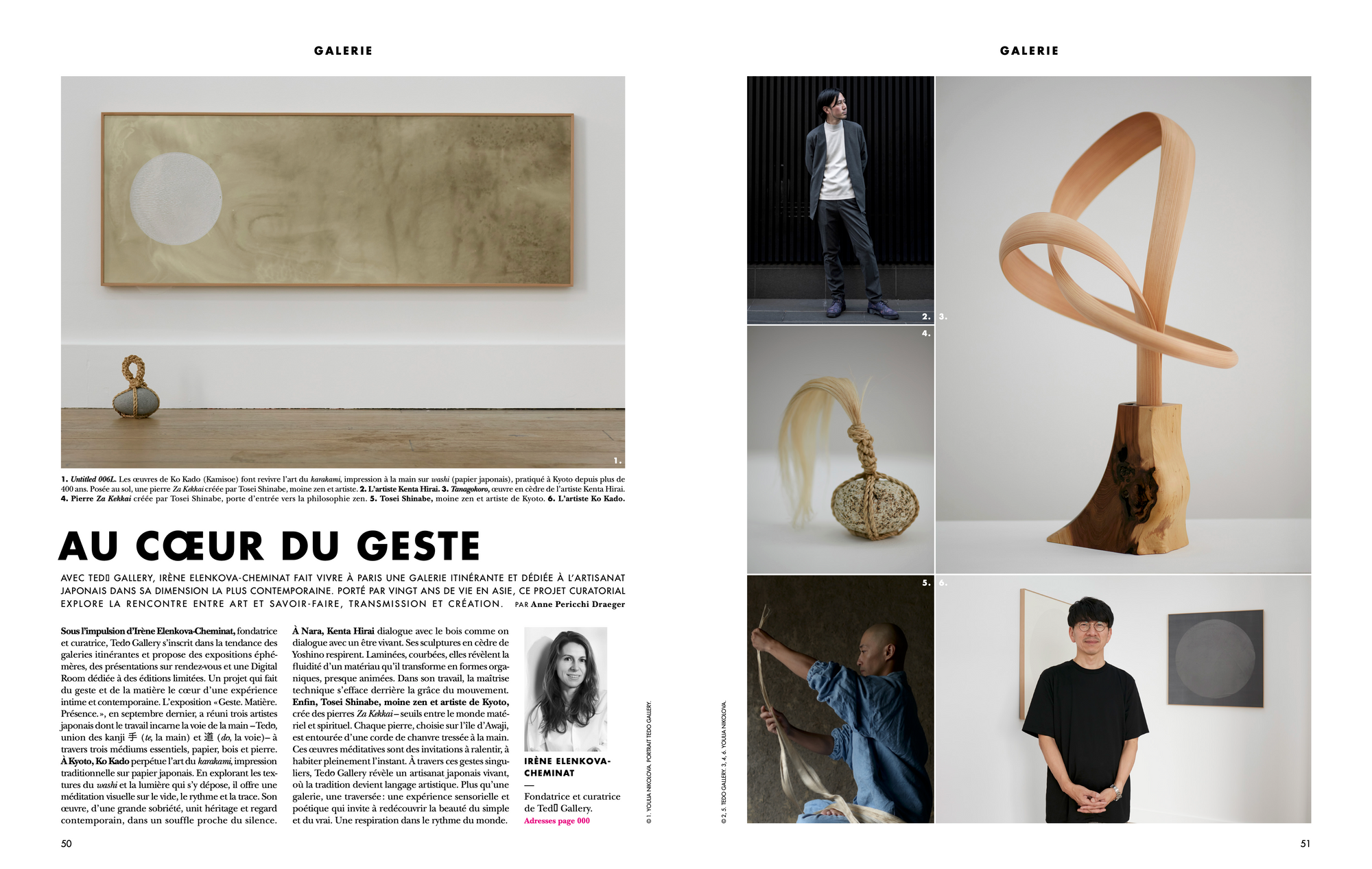 Tedō Gallery featured in Côté Paris